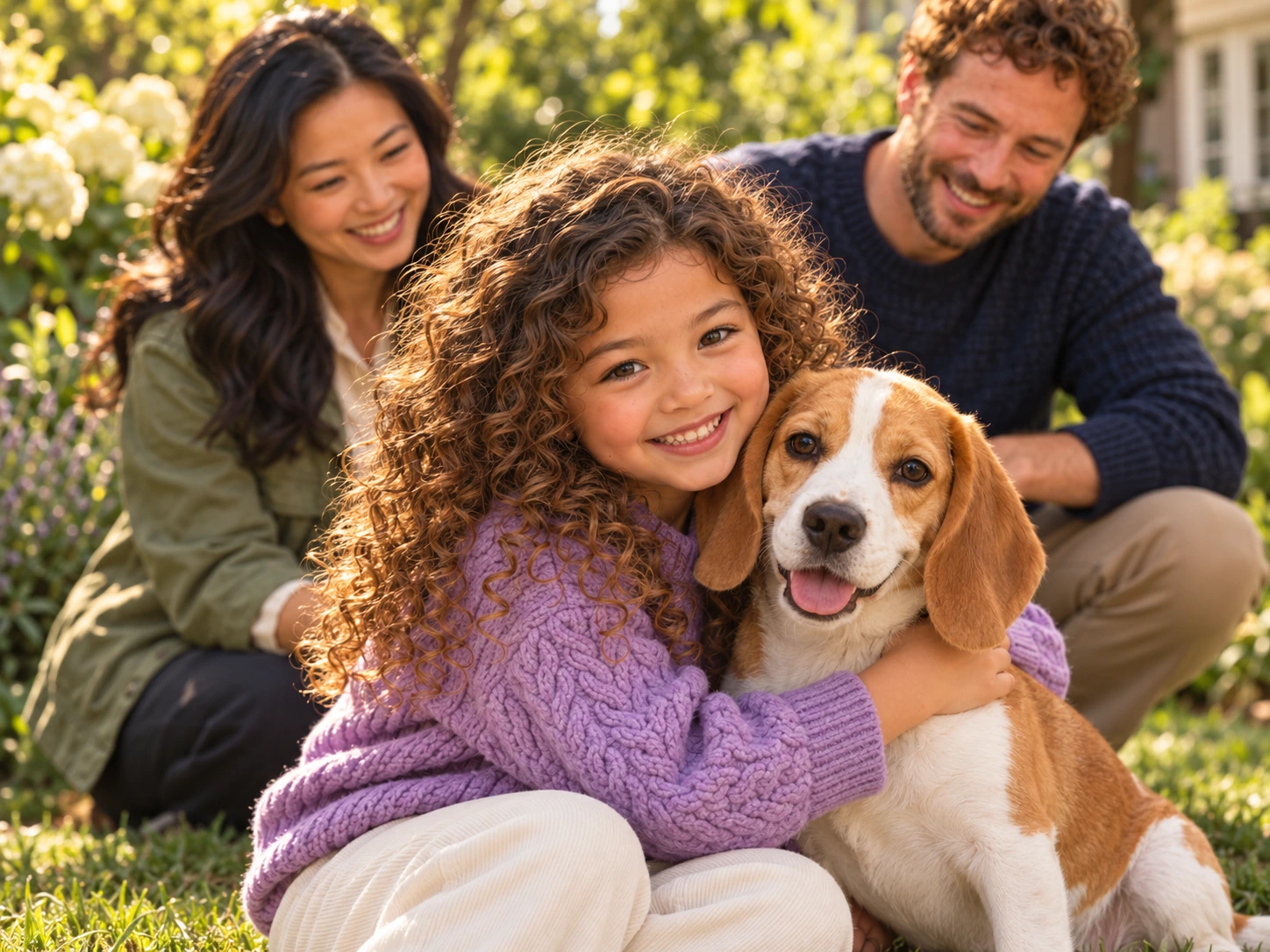 Maya, her parents and Biscuit, the people behind this illustrated story